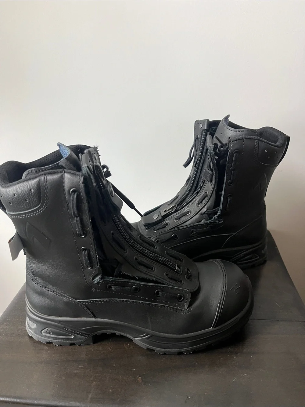 Haix AirPower XR2 Black Leather Tactical Zipper Front Boots
